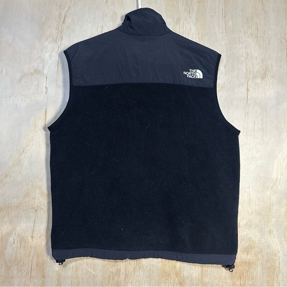 Vtg Y2K The North Face Black Fleece Cinch Waist Vest Denali Outdoor Hiking Wmn M - Picture 6 of 10
